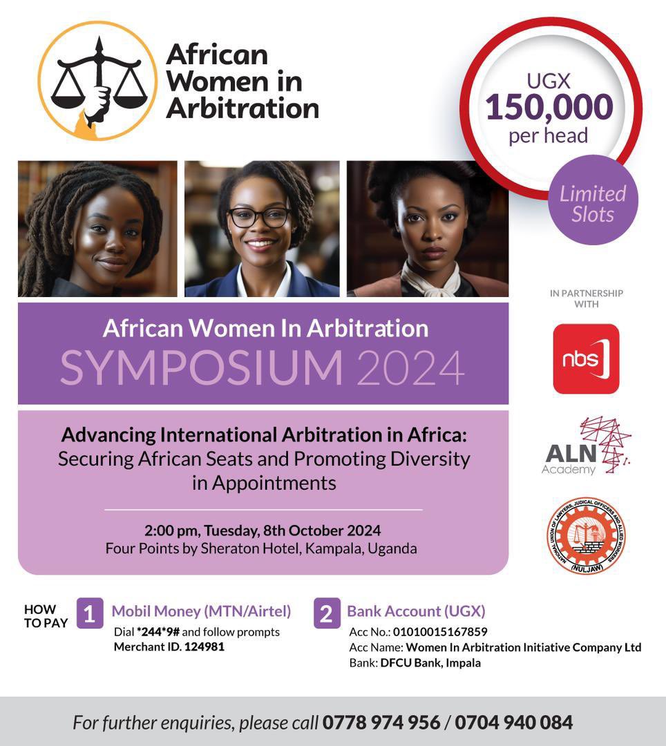 Namara Musinguzi & Co. Advocates (@advocatenamara) on Twitter photo Our Managing Partner; <a href="/AnnNamaraM/">Ann Namara Musinguzi</a> shall moderate the discussion on "Securing the African Seat in International Arbitrations". Our Managing Partner; <a href="/AnnNamaraM/">Ann Namara Musinguzi</a> shall moderate the discussion on "Securing the African Seat in International Arbitrations".