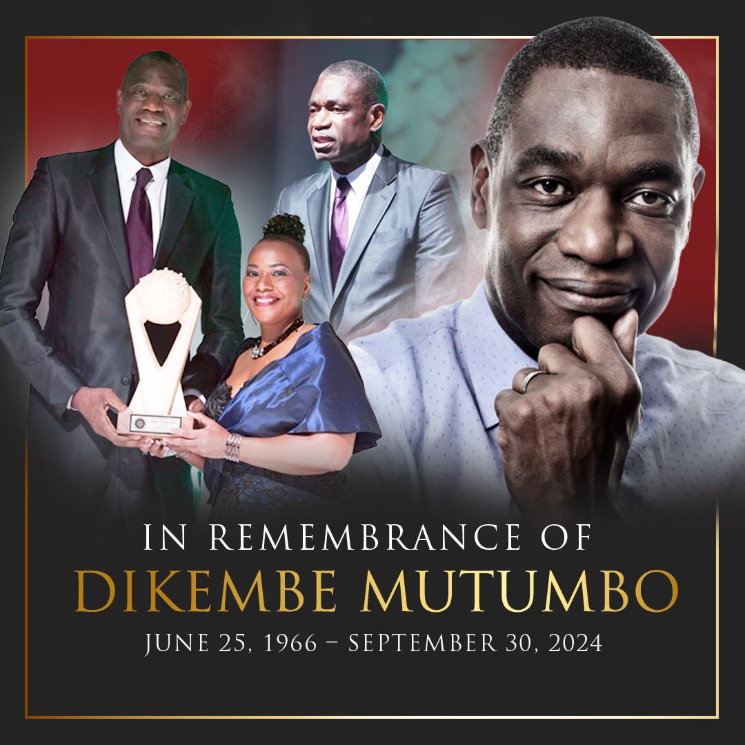 BerniceKing's tweet photo. We have lost a remarkable leader in Dikembe Mutombo, whose impact reached far beyond the basketball court. In 2019, we honored him at @TheKingCenter with the Yolanda D. King Higher Ground Award for his incredible work with The Dikembe Mutombo Foundation and his dedication to improving the lives of so many. His legacy of service and compassion will continue to inspire generations. My prayers are with his family and all who loved him. Rest in power, my brother. 

#DikembeMutombo #HigherGround #LegacyOfService #RestInPower