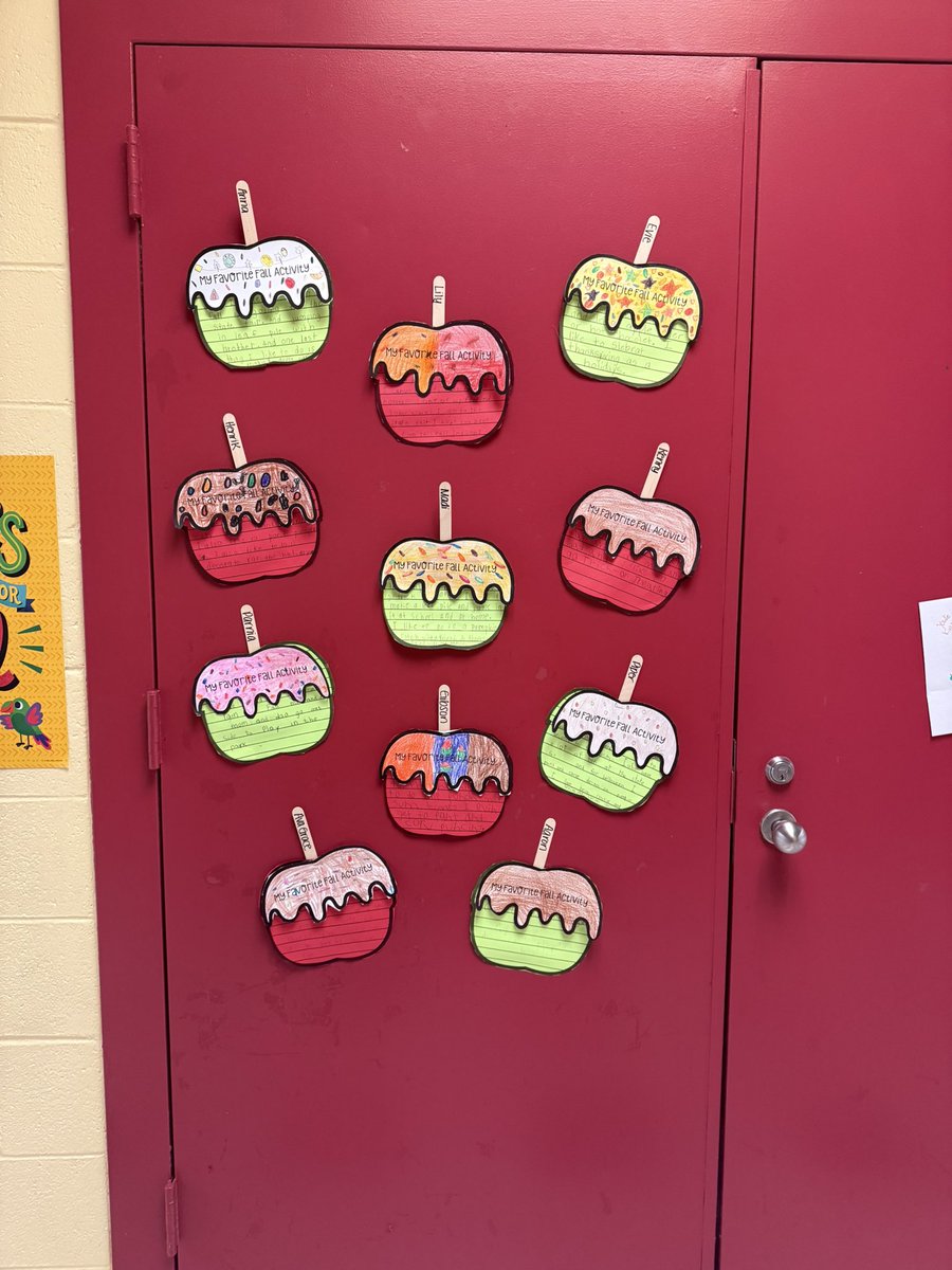 The Sightseers have been working hard! Last week they wrote about their favorite things to do in the fall, then they created their very own candy apple! 🍎🍏