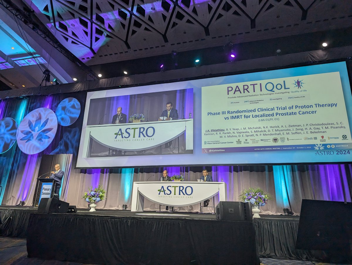 achoud72's tweet image. 👏🏽Take a bow 🙇🏼 @drjefstathiou Very clear results - no superiority of protons over photons for prostate cancer. Interesting - no benefit of spacer. We asked the Q, you gave us the answer! No protons for #prostatecancer Not cost-effective #ASTRO24 @ASTRO_org @IJROBP @ESTRO_RT