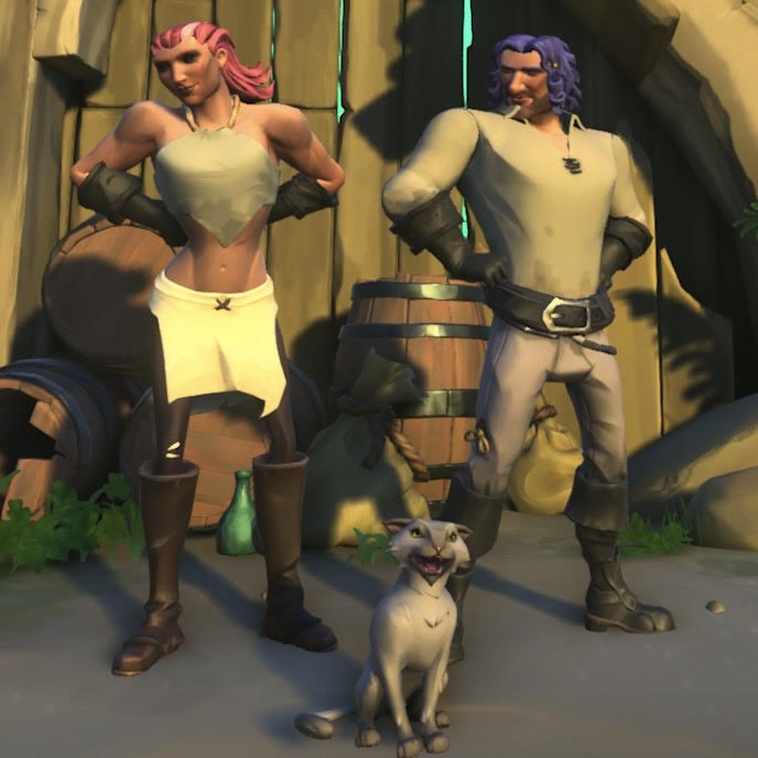 Theme: Couples Costumes

Team Rocket: Jessie and James (and Meowth)

"Prepare for trouble! And make it double!"

feat. <a href="/Adeleth_/">Eleonora Croft ☮️</a> 

#StyleOfThieves 
<a href="/SeaOfThieves/">Sea of Thieves</a>