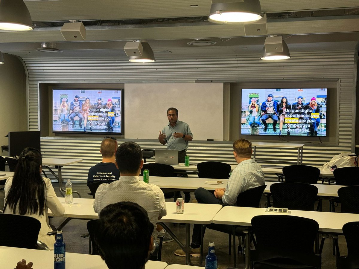 k8sAustin's tweet photo. 🎉 Great seeing everyone at the meetup last week! Really interesting conversations around cell-based architecture. BIG thanks to @lakwarus and @wso2! Y'all are welcome back anytime 😃

🔗 ICYMI: View the recording here: https://t.co/vOaYAEHxLK https://t.co/gIJS7ykPUj