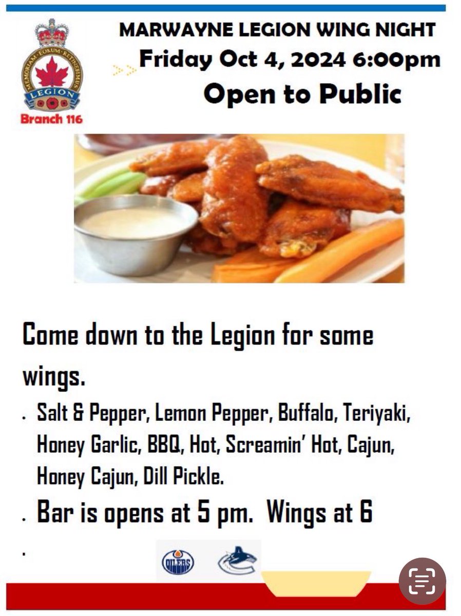 Friday night.  Wing Night