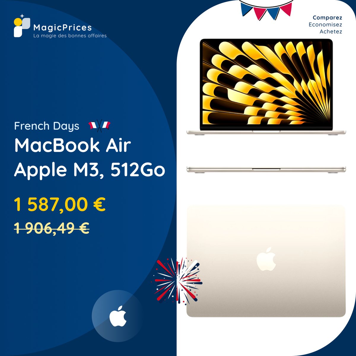 MagicPrices's tweet photo. Découvrez nos offres exclusives sur l'iPhone et le MacBook. Offres limitées !
#frenchdays #Technology #Promotech
Découvrez les offres ici :
- iPhone 16 256 Go : https://t.co/blNKkadguw
- MacBook Air : https://t.co/9Vcqzdd7yo
- iPhone 16 Pro Max 256 Go : https://t.co/JM34ET4yCS https://t.co/QYyBCL4aFA