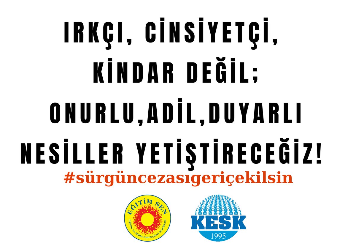 ✔️Laik ve bilimsel eğitimi  savunmak suç değildir! #sürgüncezasıgeriçekilsin