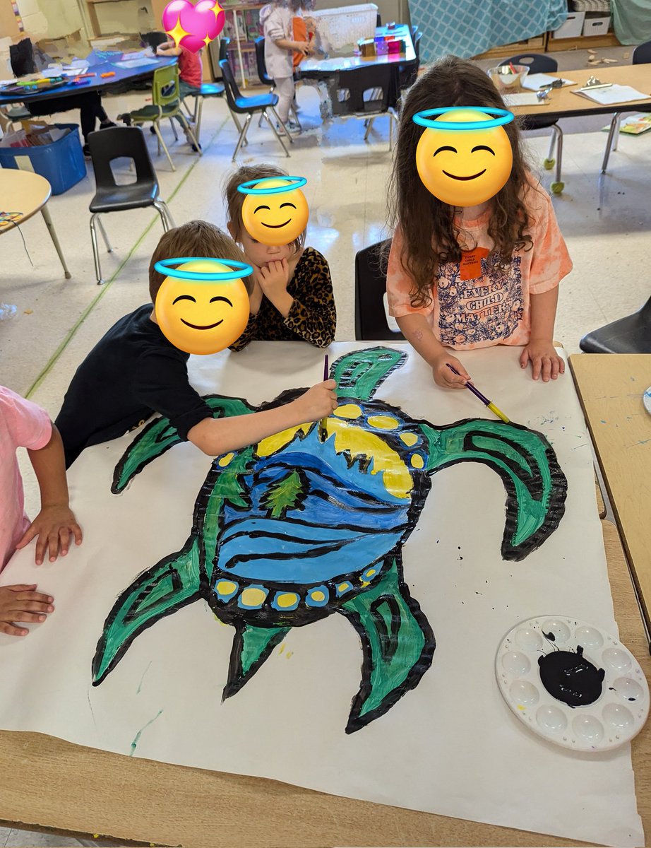 We worked together to create our turtle Island! <a href="/CParadise_HWDSB/">Cootes Paradise ES</a> #orangeshirtday2024