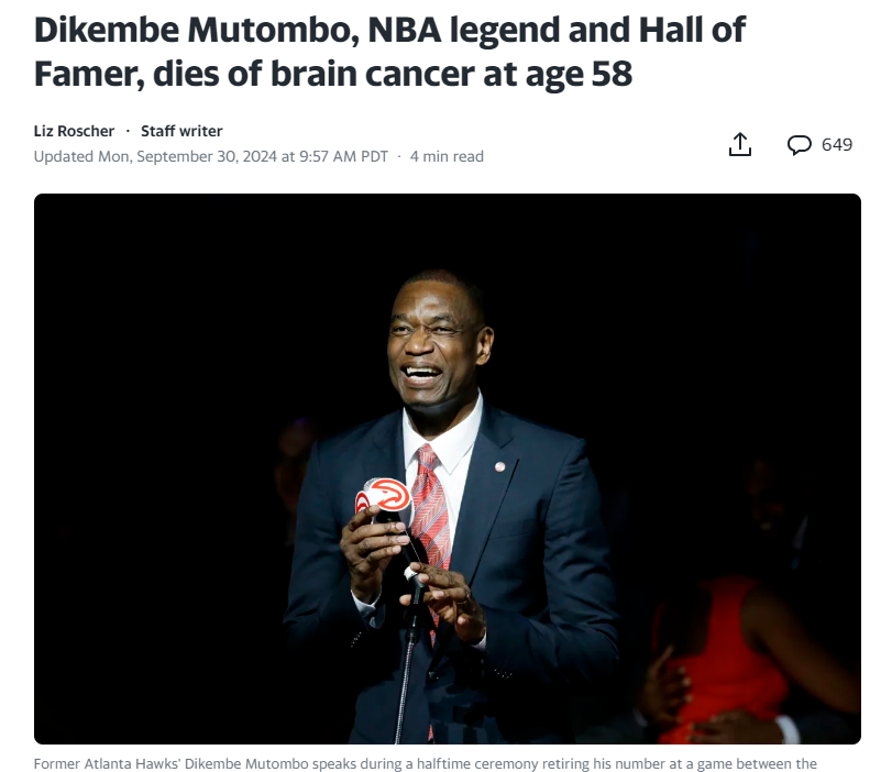 inferno_trades's tweet image. #RIPMutombo #NONONO