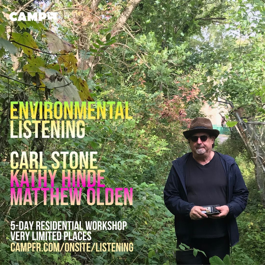 CAMP (@camp_fr) on Twitter photo Last chance to come to CAMP this year! There's one place left on our final on-site workshop for 2024, Environmental Listening with <a href="/carlstone/">ǝuoʇS ןɹɐϽ</a>, Kathy Hinde (<a href="/birdtwitchr/">Kathy Hinde</a>), and Matthew Olden 🌄 campfr.com/onsite/listeni… ⛰️ #musicworkshop #fieldrecording #listening #closingparty Last chance to come to CAMP this year! There's one place left on our final on-site workshop for 2024, Environmental Listening with <a href="/carlstone/">ǝuoʇS ןɹɐϽ</a>, Kathy Hinde (<a href="/birdtwitchr/">Kathy Hinde</a>), and Matthew Olden 🌄 campfr.com/onsite/listeni… ⛰️ #musicworkshop #fieldrecording #listening #closingparty