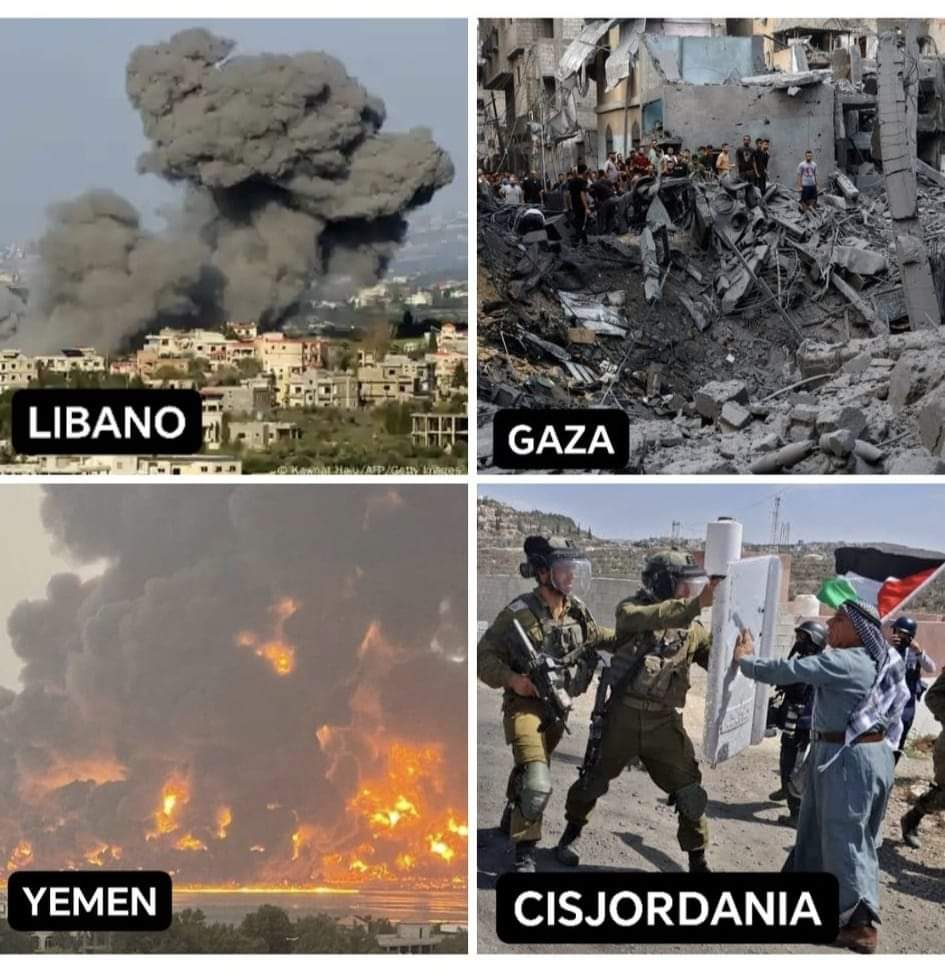 Colsopal2023's tweet photo. No dejemos de hablar del G3N0CIDI0 en #Gaza y de los ataques de #Israel a #Palestina, #Libano y #Yemen. 🇵🇸🇱🇧🇾🇪
El SI0NISM0 continúa con sus planes expansionistas y genocidas, abriendo varios frentes de ataque y destrucción con el apoyo económico, político y militar de... https://t.co/SKdqbQTzMa