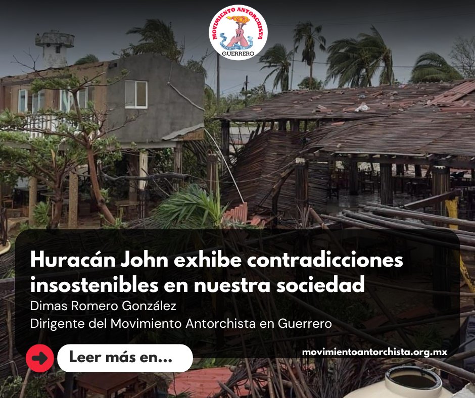 Buen día compañero te invito a leer mi opinión de esta semana titulado:

Huracán John exhibe contradicciones insostenibles en nuestra sociedad

¡no olvides seguirme en mis redes sociales como: Dimas Romero Gonzáles!