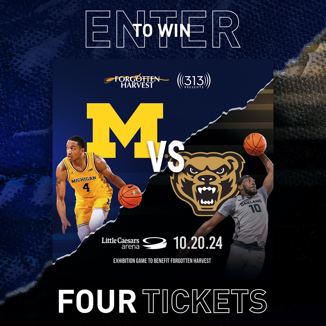 BE HERE to witness <a href="/umichbball/">Michigan Men's Basketball</a> take on <a href="/OaklandMBB/">Oakland Men's Basketball</a> during Hoops for Harvest - a charity exhibition game to benefit <a href="/ForgottnHarvest/">Forgotten Harvest</a> on Sunday, Oct. 20!

Enter to win 4️⃣ tickets now: bit.ly/3Y4DcU4