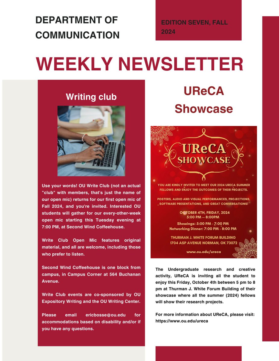 OU Comm Dept tweet media