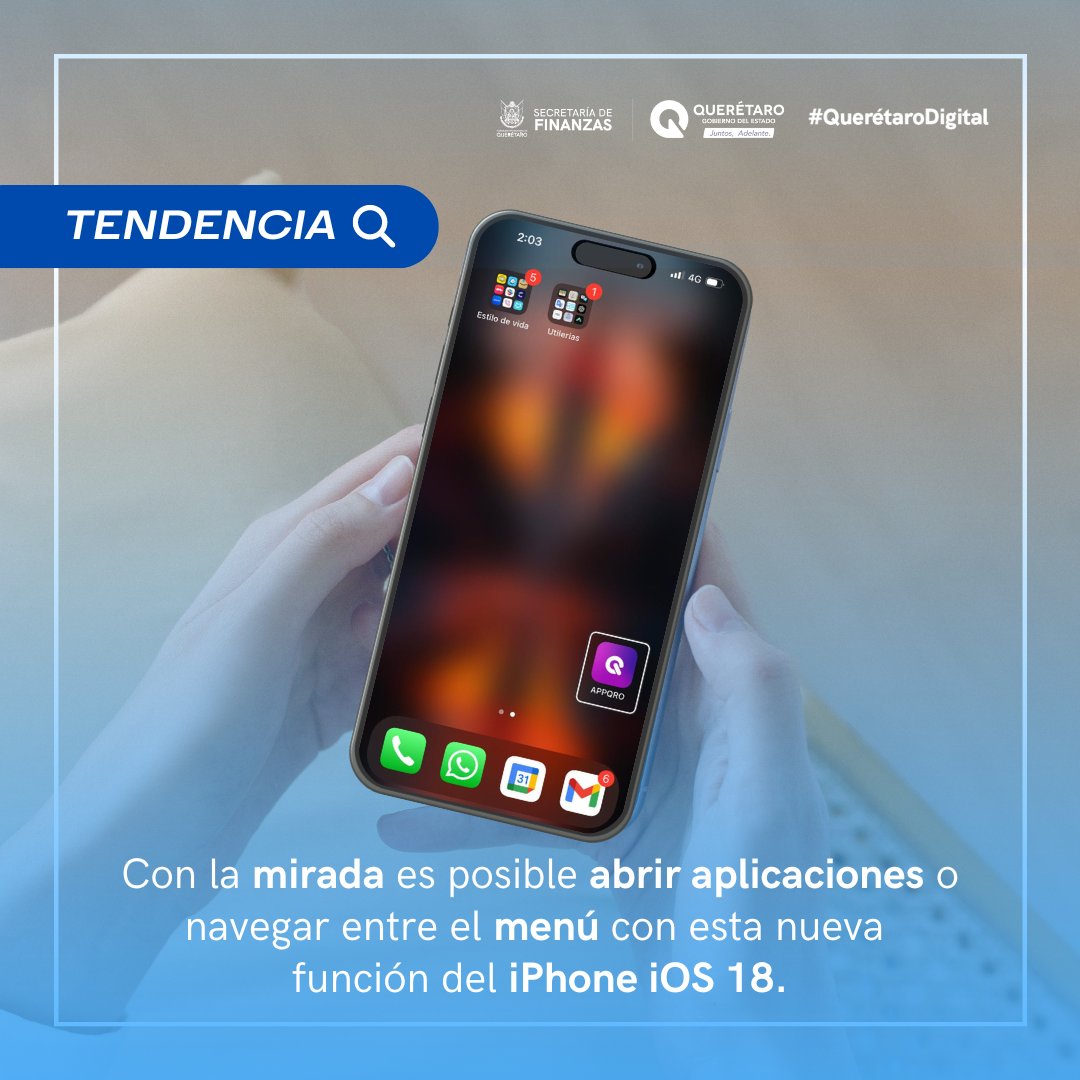 ¿Tienes instalado iOS 18? Revisa estos ajustes: bit.ly/3zyNgv0. Uno de ellos es el #seguimiento #ocular que permite que las personas controlen su iPhone con los ojos 👀📱.

#SomosFinanzas #Tendencia #QuerétaroDigital