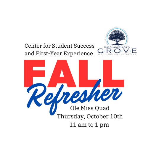olemissasp's tweet image. New event coming next Thursday (10.10) at 11 am in the Ole Miss Quad. Got questions about a hold on your account? We can help! Academic Advising questions? Yep, we can help with those too. Let’s talk academics next Thursday! #OleMiss #CSSFYE #Wellness #Academics #OleMissQuad