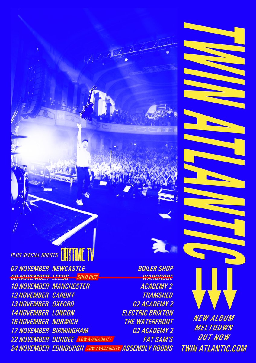 SUPPORT ANNOUNCEMENT 

It’s getting real.
A hearty welcome to DAYTIME TV
who will be coming out on the road with us in November.

Melt-ing.

Tickets 🔗 shorturl.at/TkLM6