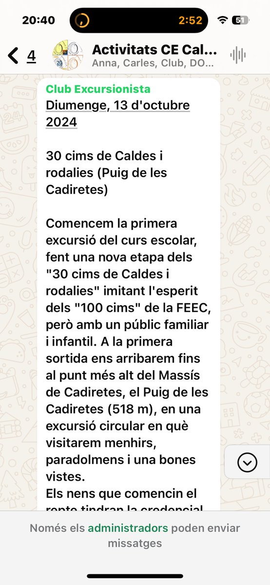 MalavellaXiruca's tweet photo. Prepareu la mainada! que el dia 13/10 els portem a passejar i ben amunt!
Apunteu-vos al mail del club! https://t.co/G3n8dbuwJe