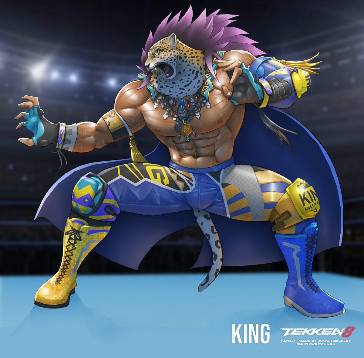 MuntuWarriors's tweet photo. To celebrate the 30th anniversary of Tekken, Here is my shot at a Fan Art of King, my main character for years.

Thanks so much Tekken! Happy birthday and thank you for the wonderful 30 years in which you've changed my life as well as a lot more people!

#TEKKEN30th #TEKKEN8 https://t.co/JG8Kd4nWtR