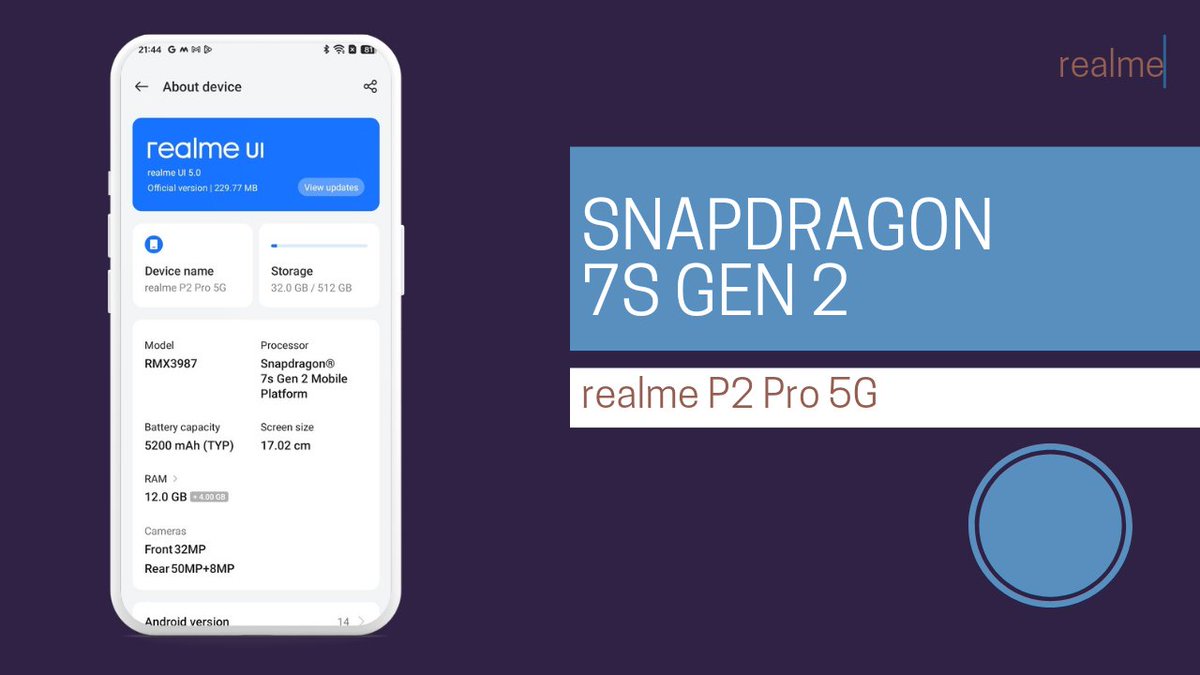 InstaMadly's tweet photo. The brand new realme P2 Pro 5G comes with an exclusive Snapdragon 7s Gen 2 Chipset. Which is incredible in this price segment. It gives the seamless multitasking experience with low power consumption.

#fastestcurveddisplayphone #realmep2pro5g 
@realmecommunityindia @realmeindia https://t.co/cWLwqJXaCE