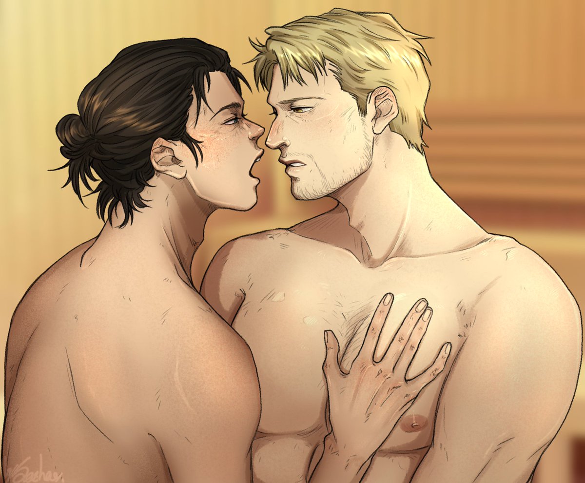 svshvvv's tweet photo. well it looks like a second part of art with reiner in sauna lol 

#aot #snk #attackontitan #shingekinokyojin #reiner #reinerbraun #eren #erenyeager #ererei https://t.co/gFFYwor7Iy