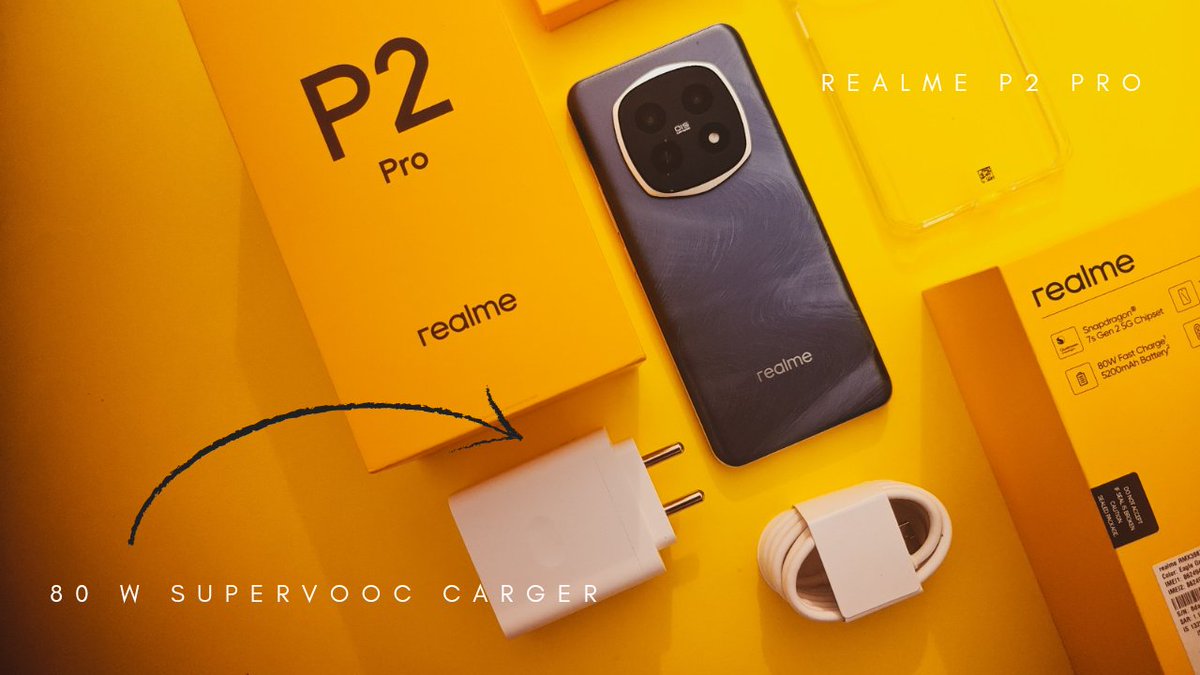 InstaMadly's tweet photo. ⚡5200mAh Massive Battery
⚡80W SUPERVOOC charger
⚡18.6 Hours YouTube
⚡Charge in 5 minutes and Gameplay for 1 hour
Powerhouse #realmep2pro5G #fastestcurvedisplayphone @realmeIndia https://t.co/7uuihRG4Om