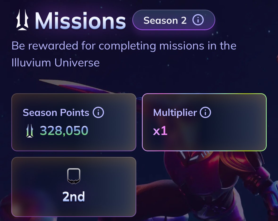 jaganite's tweet photo. My final points for S2 @illuviumio .
Gonna take a break and try @ParallelTCG and @playoffthegrid while waiting for S3.
See you in the Arena, Rangers. https://t.co/QiFapyCNUu