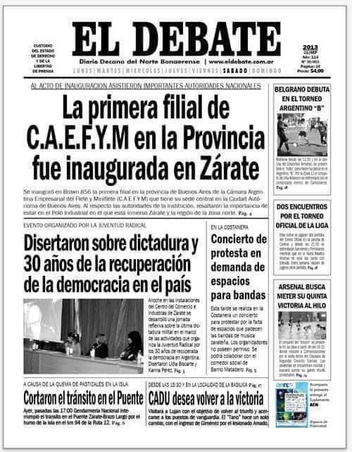 Rhsosa's tweet image. Difusión de prensa, Diario El Debate, edicion 21-09-2013
Inauguracion filial Corredor Norte CAEFYM
@caefym @CAEFYMfederal @negrolezana @Rhsosa @HondaVerdeFlet