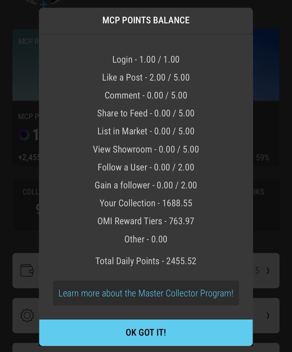 DID YOU KNOW? By clicking your “MCP POINTS BALANCE” in your <a href="/veve_official/">VeVe | Digital Collectibles</a> profile, you are able to see your MCP accomplishments daily! 

LOVE this update <a href="/veve_official/">VeVe | Digital Collectibles</a>. 💙
