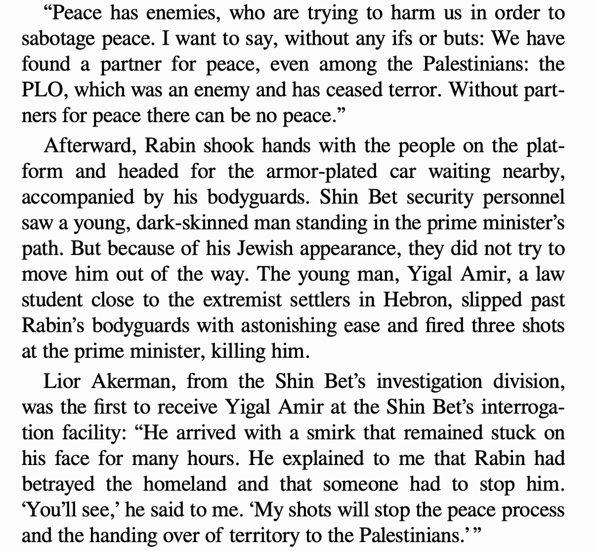 CriticalBill76's tweet photo. @DCinTejas @JohnsonThought1 Last words of Yitzhak Rabin.
#RiseAndKillFirst https://t.co/Doq33D9uet