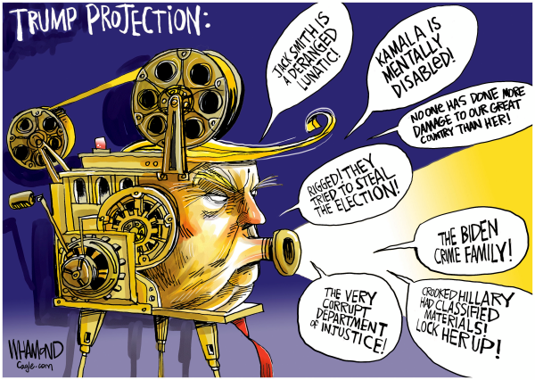 DaveWhamond's tweet photo. Trump the Projector. Same old boring movie. https://t.co/AMnV7BvcEq