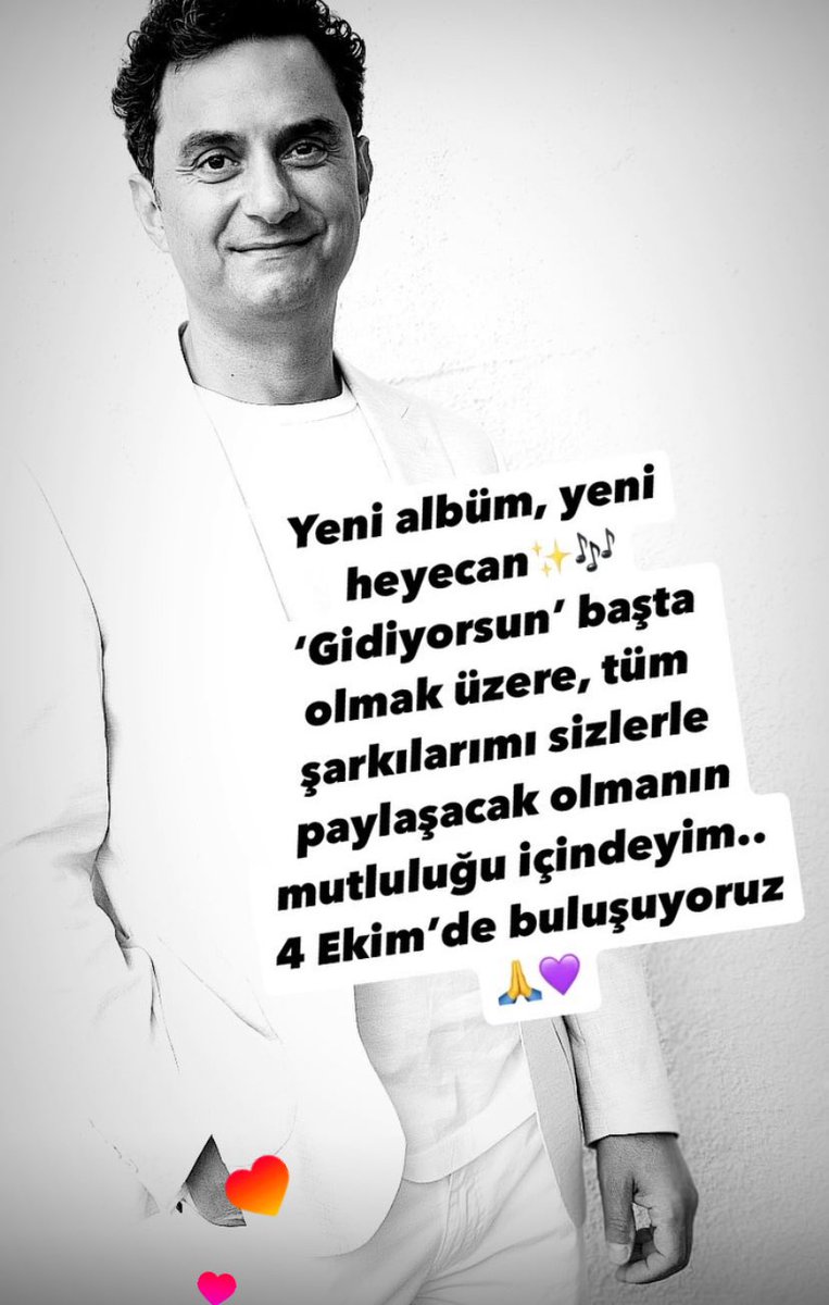 Yeni albüme sayılı günler var🎙️🙏 “Gidiyorsun”  4 Ekimde tüm dijital platformlarda 🎵