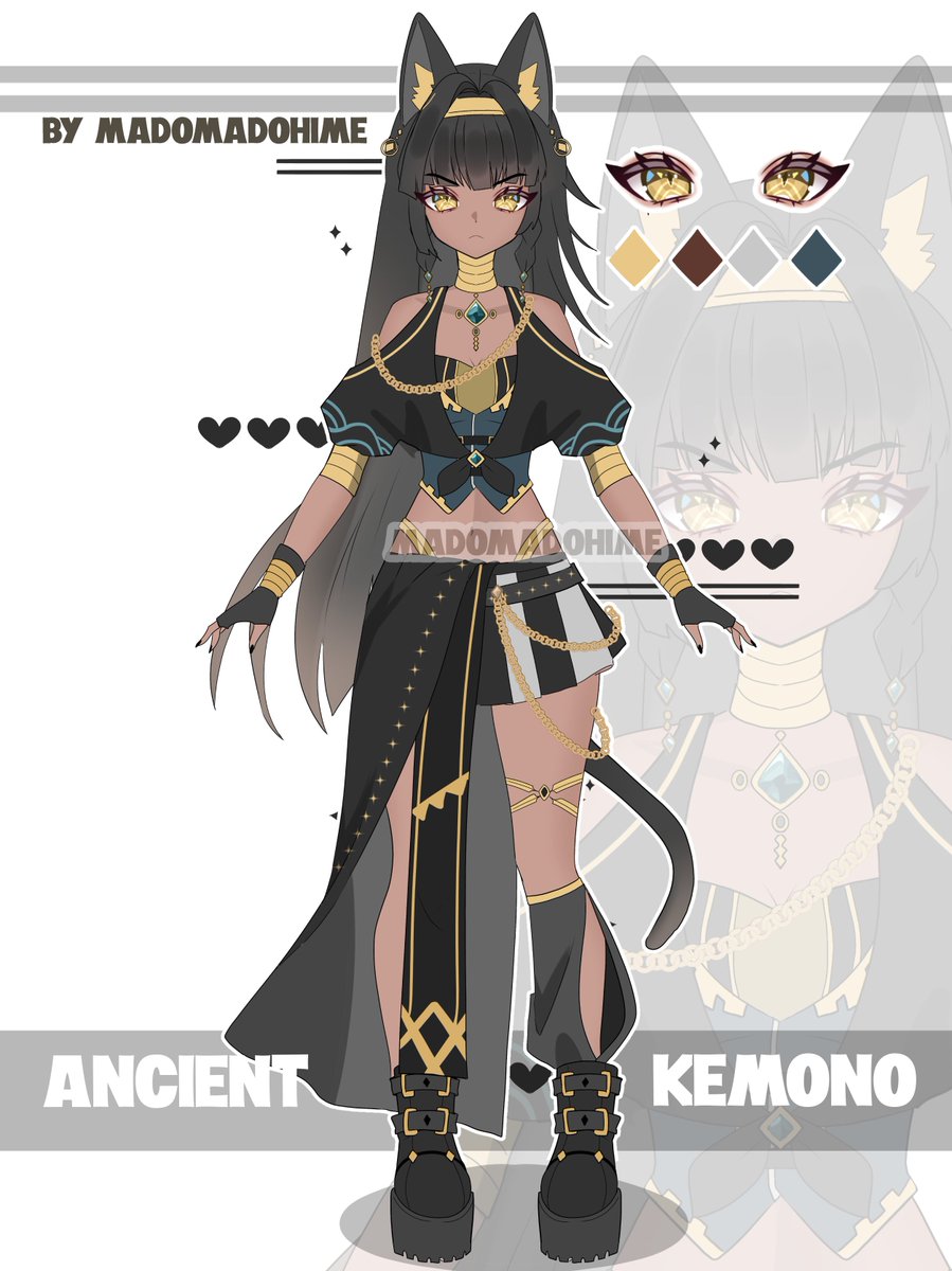 madomadohime's tweet photo. 🩷Ancient kemono adoptable🩷

She is a mix of ancient egipcian with goth aesthetics<3

Editions are allowed

Available on kofi ~ (link in comments)

Price 1:  120 usd  (flat design)

Price 3: 500 usd (ready to rig file)

Retweets are appreciated<3

#adoptableTH #adoptableaution https://t.co/yB42xVIbhK