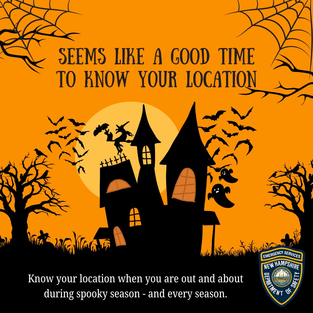 NewHampshire911's tweet photo. Pay attention to your surroundings - #KnowYourLocation. While a street address is usually best, cross streets, landmarks, road names, intersections, or even your direction of travel during a moving emergency will help the #NH911 locate, communicate , and connect you with help. https://t.co/L8NadIeF2b
