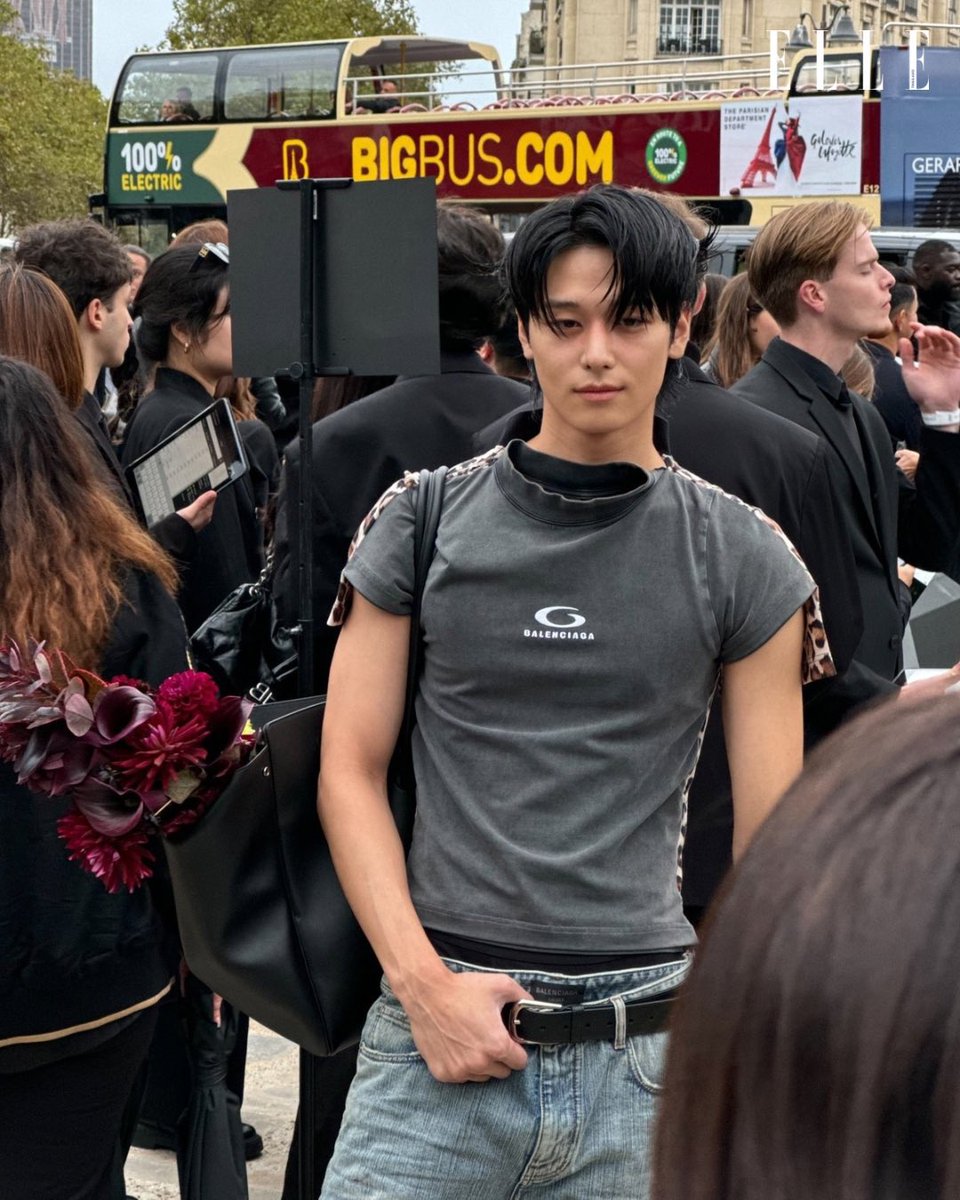 THE BOYZ’ JUYEON for Balenciaga at Paris Fashion Week.