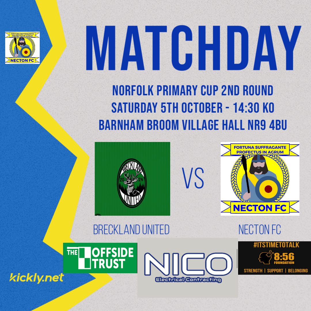 nectonfc1's tweet image. Norfolk Primary Cup action for our first team this Saturday, hoping for a place in the hat for the 3rd round