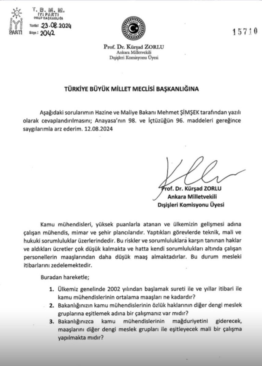 Sayın Bakan çalışan ve emekli Kamu Mühendisleri Cevap bekliyor. 
Çalışan ve Emekli Kamu Mühendislerinin haklarının verilmemesinin hiç bir ekonomik gerekçesi olamaz. 

<a href="/memetsimsek/">Mehmet Simsek</a> 
<a href="/zorlu77/">Prof.Dr.Kürşad ZORLU</a>
#KamuMühendisleri 
#EmekliKaMuhendisleri