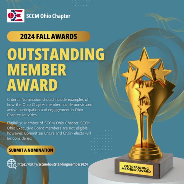 Know an outstanding member of the SCCM Ohio Chapter? Nominate them today! bit.ly/sccmohoutstand…