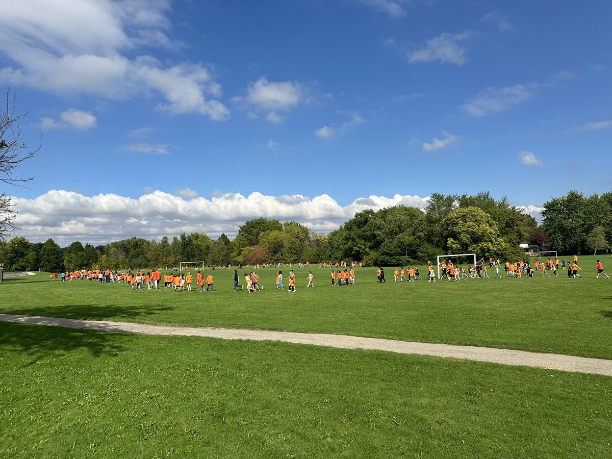 The Grade 7’s let the school through an Assembly today about Orange Shirt Day and a Survivor’s Walk to recognize and respect our indigenous communities. <a href="/GEDSB/">Grand Erie District School Board</a>