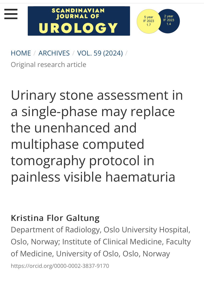 Scandinavian Journal of Urology tweet media