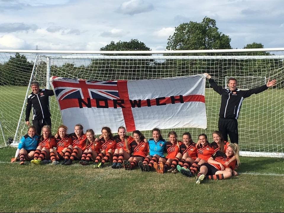 DH_Women's tweet photo. We will always treasure the memories made from our days as Sprowston girls and ladies to winning the league last year. Andy always brought the laughter and reminded us how to enjoy the game we all love. https://t.co/acZyHWnKS8
