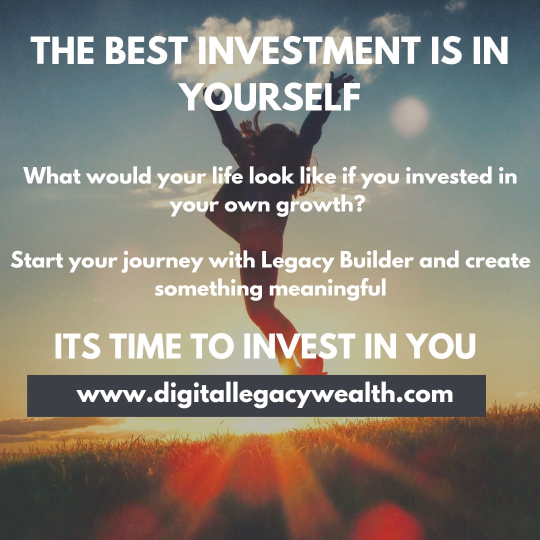 TraceyMacD47749's tweet image. The most valuable investment you can make is in yourself, learning new skills, building your future, and gaining freedom. What would your life look like if you made yourself a priority? Start your legacy builder business today #onlinesidehustle #earnmoneyonline #skillstolearn