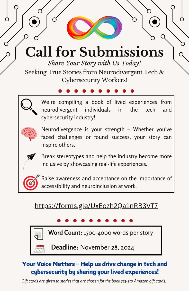 nditcommunity's tweet image. Award-winning tech leader and neurodiversity champion Nathan Chung is compiling stories for a book on #NeurodiversityInTech.

Send him your story at forms.gle/UxEozh2Qa1nRB3…!