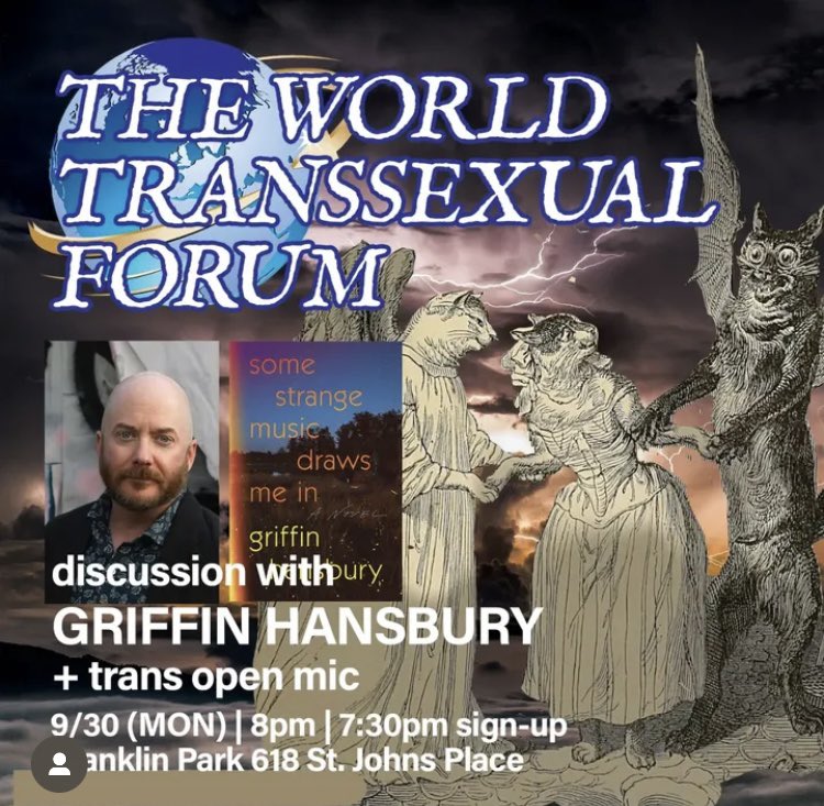 Franklin Park (@franklinparkbk) on Twitter photo TONIGHT: Join us for our monthly open mic and panel <a href="/WorldTransForum/">World Transsexual Forum Open Mic</a>—tonight’s featured guest is Griffin Hansbury! Open mic sign-up at 7:30, program at 8. Attendance open to all! #crownheights #free TONIGHT: Join us for our monthly open mic and panel <a href="/WorldTransForum/">World Transsexual Forum Open Mic</a>—tonight’s featured guest is Griffin Hansbury! Open mic sign-up at 7:30, program at 8. Attendance open to all! #crownheights #free