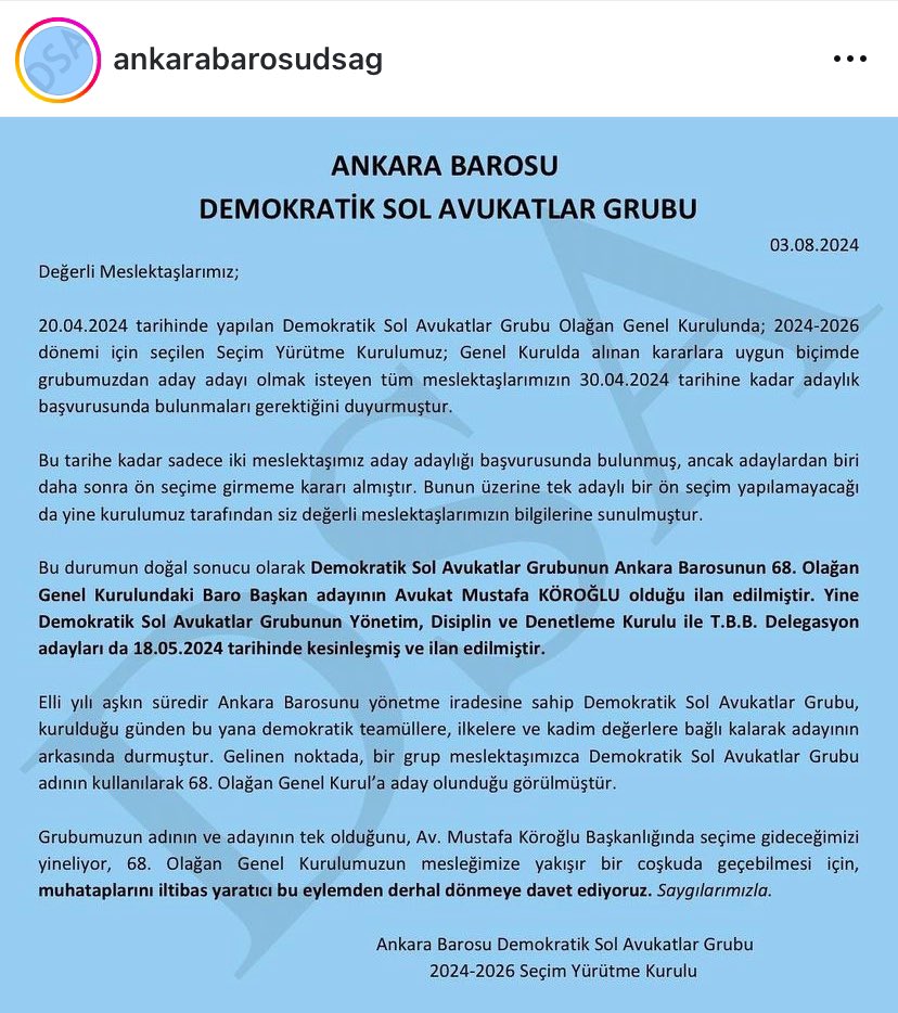 emrh_acar's tweet photo. Biz, ön seçim istediğimizde, “DSA Listesi 18.05.2024 tarihinde kesinleşti, yeniden ön seçim yapılamaz” diyeceksin, sonra seçime 1 hafta kala ekle/sil yapıp liste değiştireceksin…

DSA ön seçim süreci izaha muhtaçken, artık tamamen meşruiyetini yitirmiştir. Yarım asırlık çınar, kendilerinin demokratik ve sol olduğunu iddia edenler elinde oyuncak olamayacak kadar değerlidir. @ankara06_dsa @b_yuceturk @yuzuncuyilgrubu