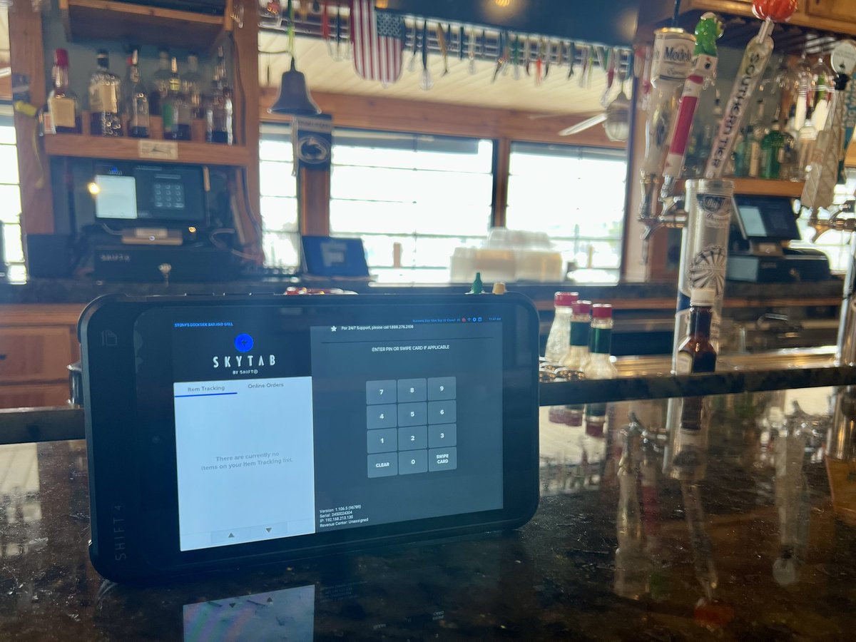 mehank110's tweet photo. Stony's Dockside Bar & Grill is now using the SkyTab POS system by Shift4 to provide faster, more efficient service. #SkyTabPOS #Shift4 #RestaurantTech #ServiceUpgrade #BarAndGrill #HospitalityTech #POSInnovation #CustomerSatisfaction https://t.co/OD0oo1Cz5K