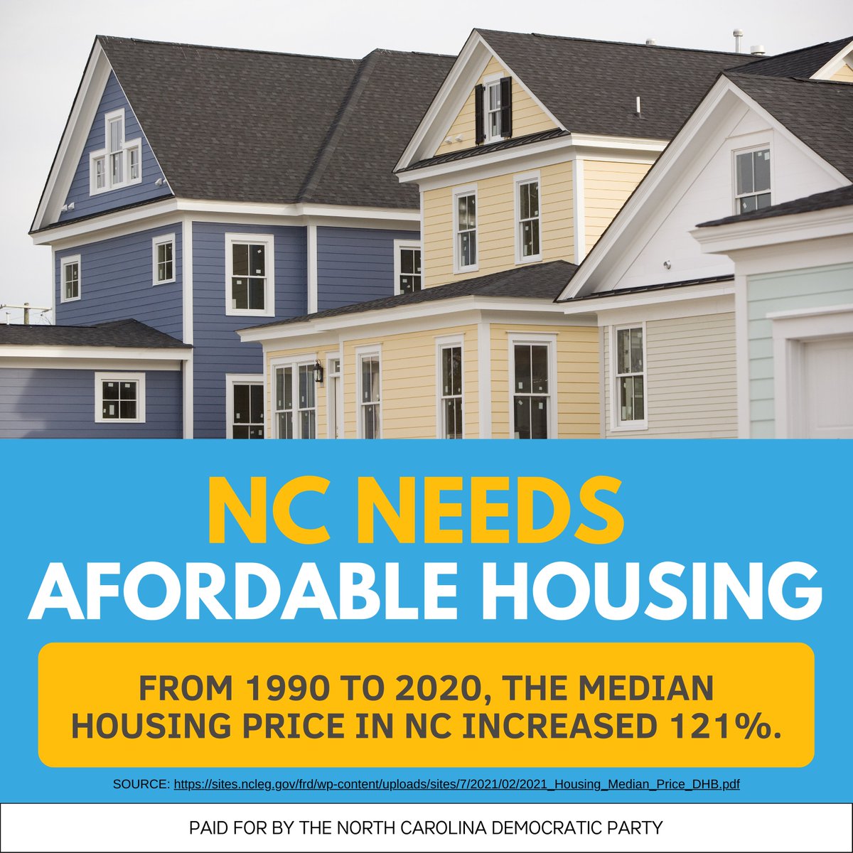 Expanding the NC Housing Trust Fund not only creates affordable homes but also supports local economies and jobs. Investing in housing is investing in our future!