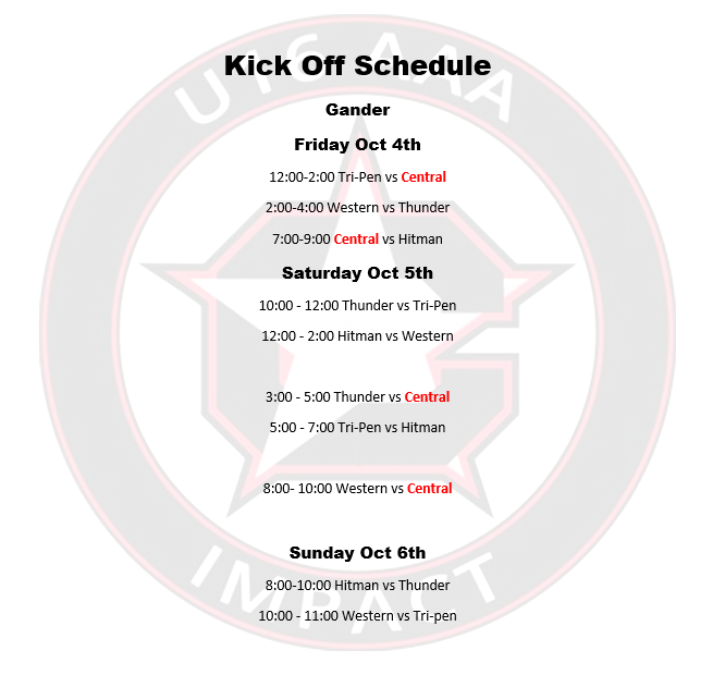 Here's your weekend plans! Come on out and cheer on your U16AAA Central Impact!