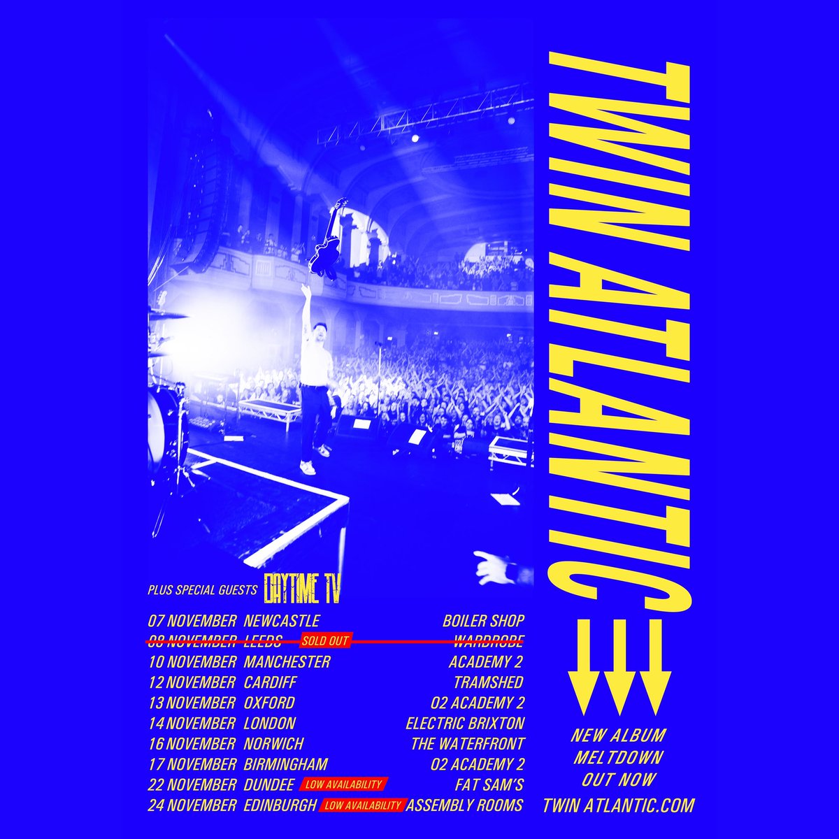 DAYTIME TV (@dttvofficial) on Twitter photo ๐ซจ Two support tours announced in one day!! Canโt wait to hit the road with the one and only <a href="/twinatlantic/">Twin Atlantic</a> this November! This is gonna be mega. Get your tickets here: twinatlantic.com ๐คx ๐ซจ Two support tours announced in one day!! Canโt wait to hit the road with the one and only <a href="/twinatlantic/">Twin Atlantic</a> this November! This is gonna be mega. Get your tickets here: twinatlantic.com ๐คx
