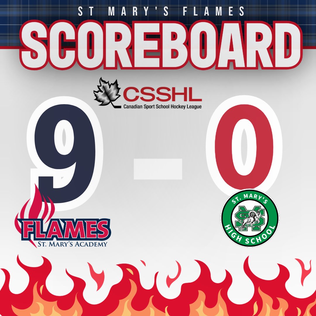 We had a Hat Trick and a Shut Out and a great team game!!! What a win!! #smaflamesprep #csshl