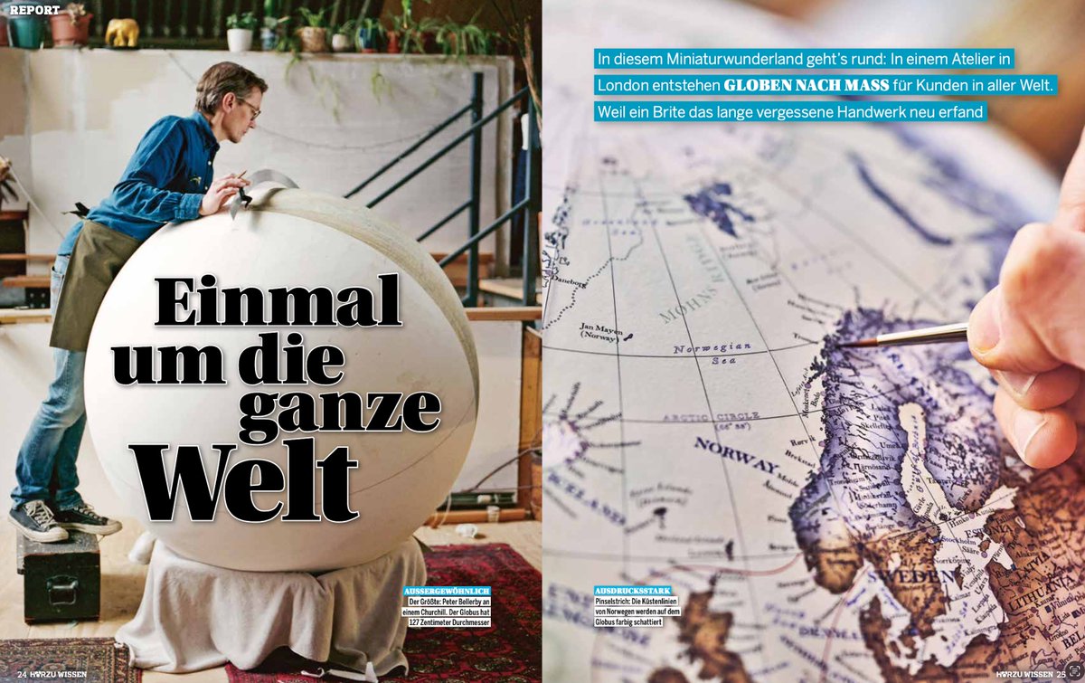We are in the current issue of the print magazine HÖRZU Wissen – a feature on Peter Bellerby, the company story and the book "The Globemakers" or "Der Globenmacher" (German Edition).

blog.bellerbyandco.com/press/horzu-wi…