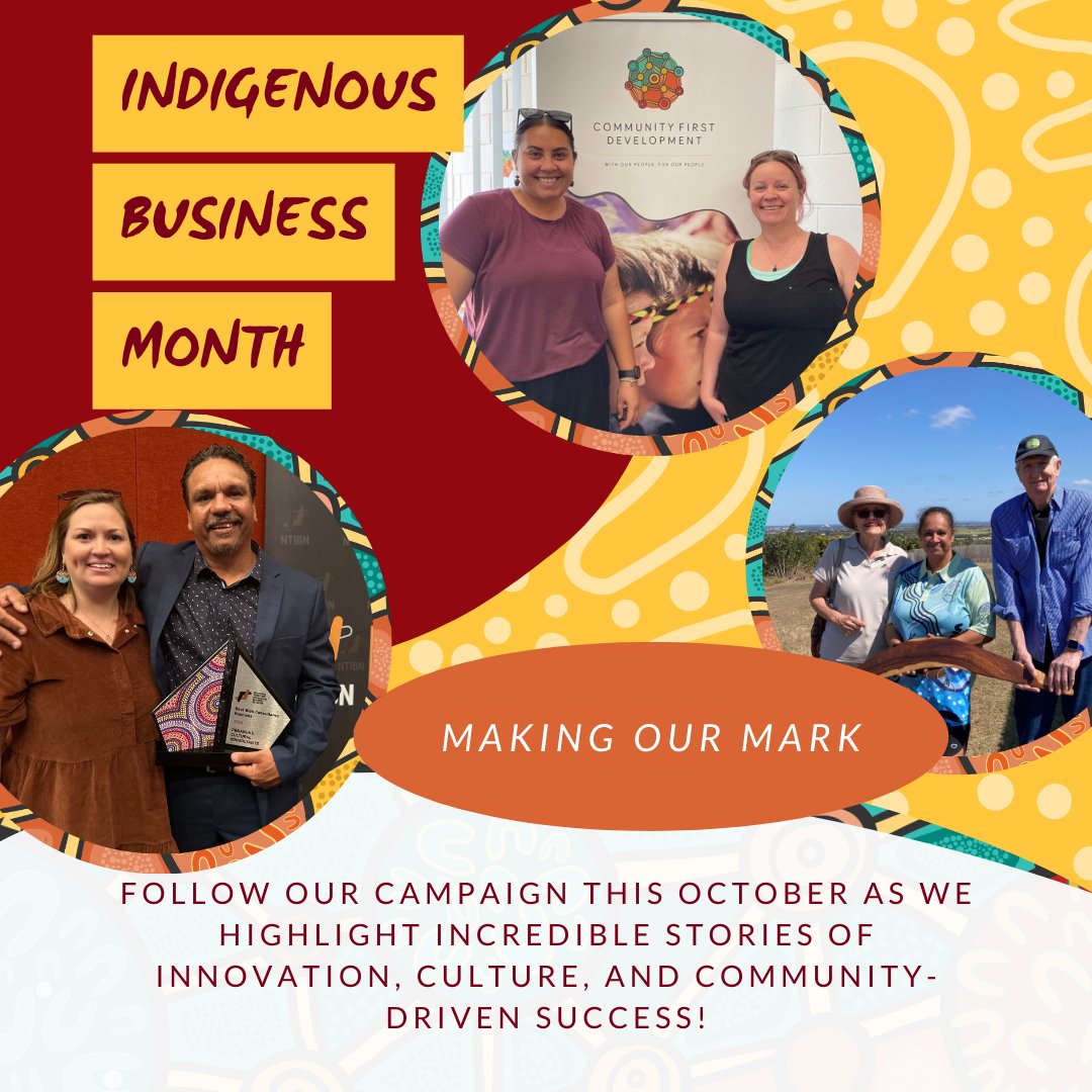 Happy #IndigenousBusinessMonth! 🎉 Celebrating First Nations' businesses in Australia and their innovation, sustainability, and community impact. Follow along and catch our special event on 30 October. #MakingOurMark #FirstNationsBusiness #Community Impact